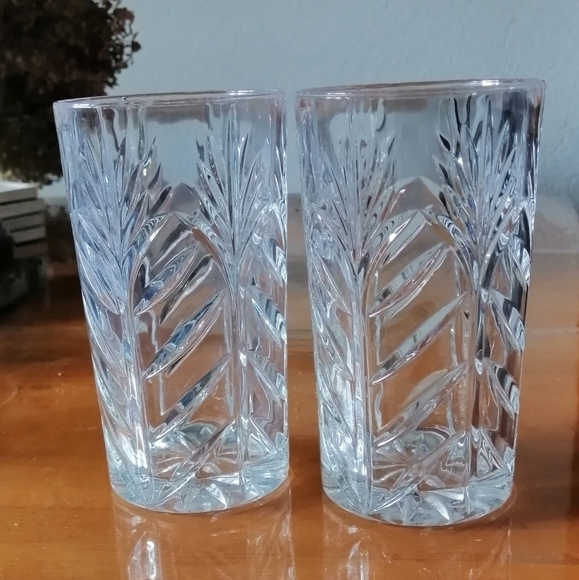 Vintage Crystal Clear 5th Avenue Portico pattern 5.5" highball glasses Set of 2 - Picture 1 of 2